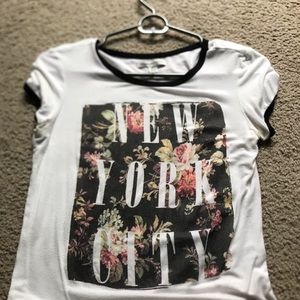 NYC white and black tee